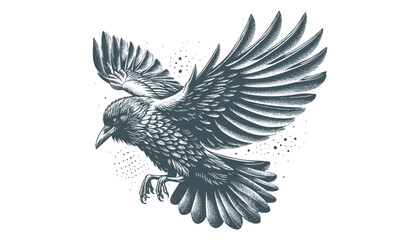 Fototapeta premium crow vector, raven vector