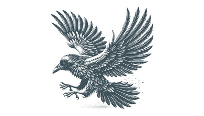 crow vector, raven vector