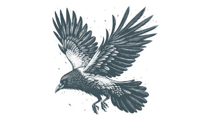 crow vector, raven vector