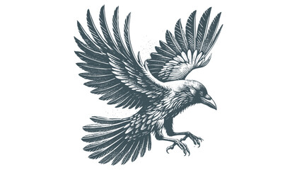 crow vector, raven vector