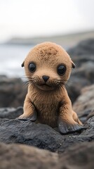 Obraz premium A cute baby sea lion 