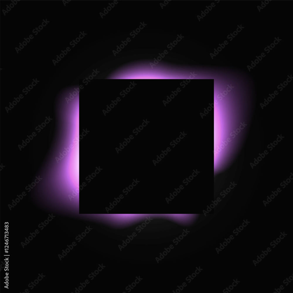 Poster square illuminate light frame with color gradient