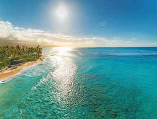 Fototapeta premium 空と海と太陽