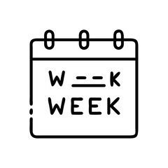 Calendar Workweek Icon