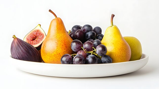 A natural and fresh composition of pears and figs for healthy eating and culinary inspiration
