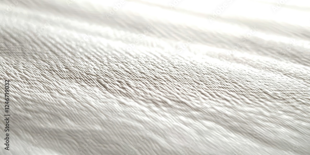 Poster White fabric with a pattern on it