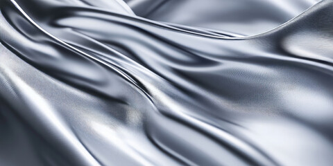 Fototapeta premium Brushed silver background with smooth and even textures, reflecting a clean and modern aesthetic. The gentle matte finish makes it perfect for sophisticated digital interfaces, sleek tech designs, and