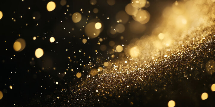 A luxurious champagne gold glitter texture, with rich, sparkling flecks that add elegance and sophistication. The warm metallic tone is perfect for premium product packaging, high-end event promotions