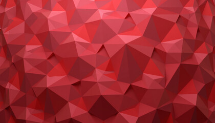 Fototapeta premium Geometric pattern in low poly style red abstract design.