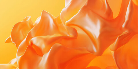 A vibrant orange background with abstract, wavy shapes layered on top, creating a sense of fluidity and motion. Perfect for fashion projects, creative advertising, or dynamic web visuals.