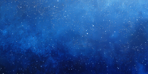 Obraz premium A sparkling chambray blue abstract background with tiny glittering particles, softly scattered across a deep blue gradient, resembling magical fairy dust.