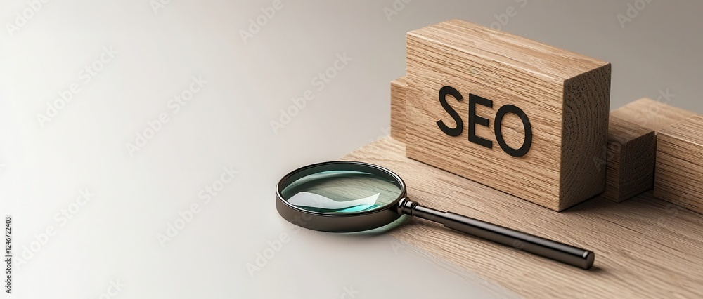 Poster a wooden block with 
