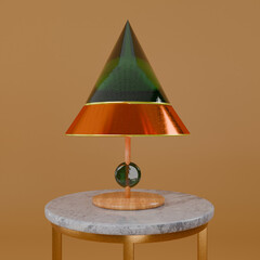 lamp on the table