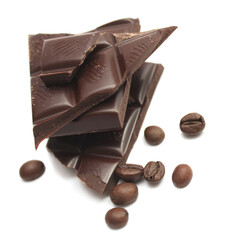 Chocolate and coffee beans.