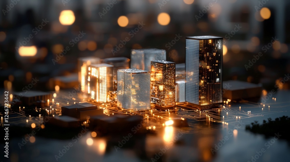 Aufkleber illustration featuring building automation with a computer board
