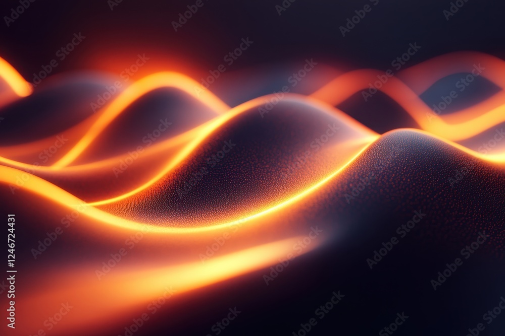 Poster waves of light create a vibrant and dynamic atmosphere in an abstract composition
