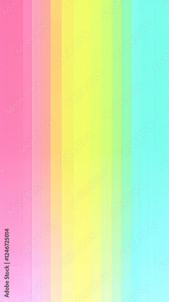 Poster a soft gradient blends pastel colors from pink to yellow to teal, creating a serene and calming visu