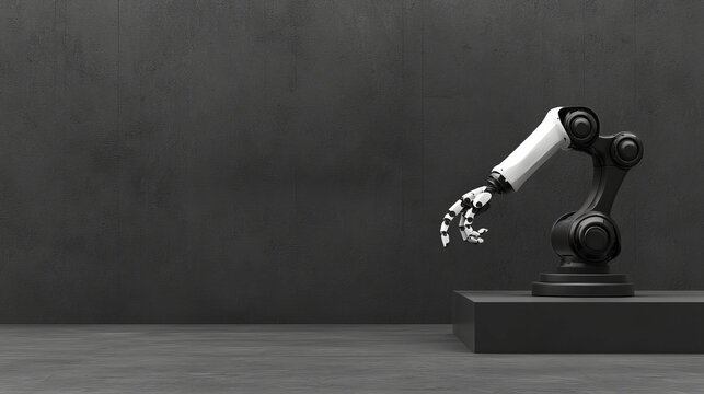 MLP Advanced robotic arm solution for digital industry and factory automation Controlled by industrial engineering with IOT software integration : Stock
