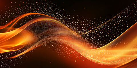 A shimmering burnt orange abstract background with tiny metallic flecks scattered across a dark backdrop, creating a glittering visual effect.