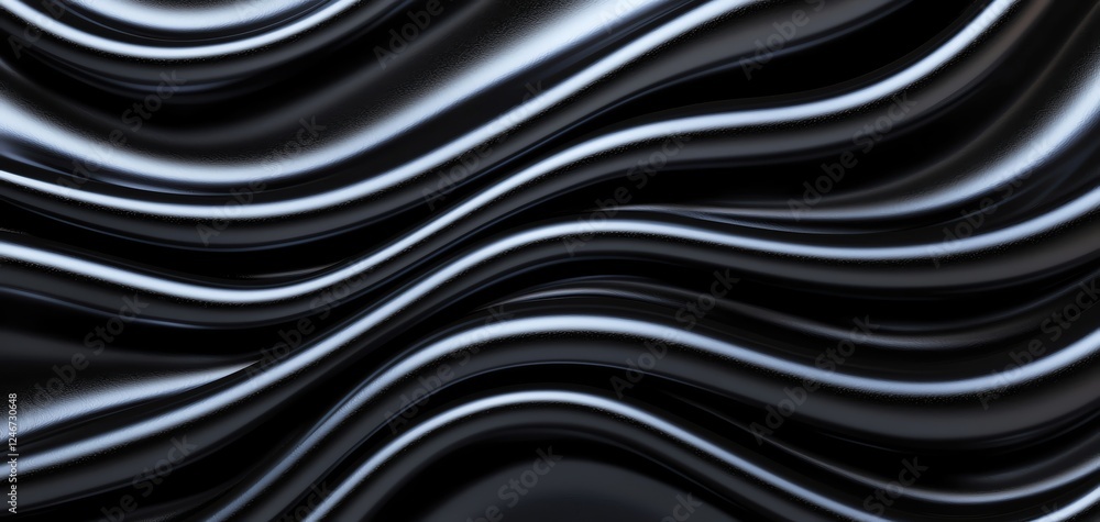 Poster abstract black wave texture creating a smooth and elegant surface.