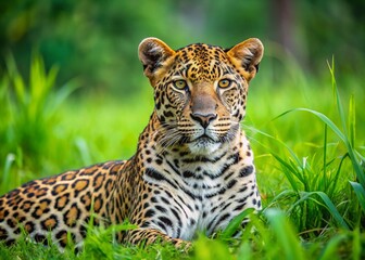 Fototapeta premium Emerald Season Leopard: South Luangwa National Park, Zambia Wildlife Photography