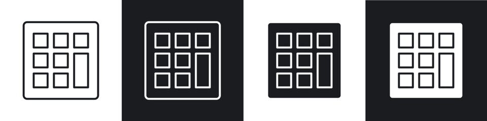 Keypad icons vector graphics for web designs