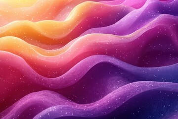 Obraz premium retro wave aesthetic background with soft gradient transitions from purple through yellow to pink enhanced with vintage noise texture effect