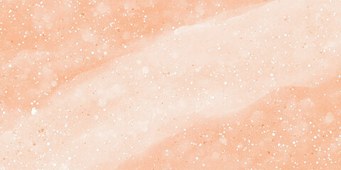 A soft, pastel peach glitter background with delicate shimmering specks. This gentle, warm design is perfect for creating romantic event invitations, baby shower designs, or beauty product branding.