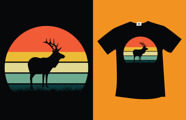 Fototapeta premium Hunting TShirt Design vector Vintage TShirt Design 
