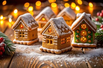 Festive Christmas Gingerbread House Cookies, Homemade Treats, Winter Holiday Baking