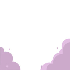 cute flat cloud corner