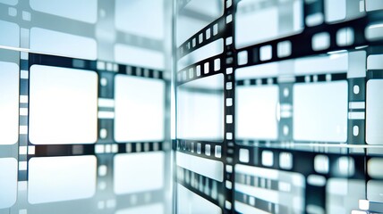 Obraz premium Close up of a bunch of film strips