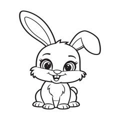 A Cute Bunny Cartoon Drawing