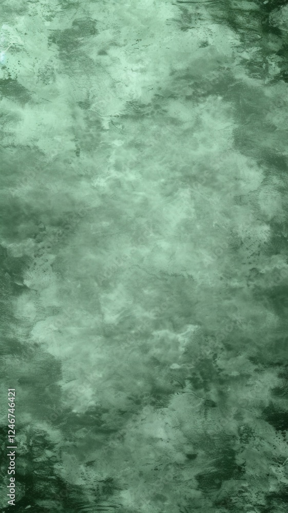Poster a textured green background with a soft, cloudy appearance, creating a calming and serene atmosphere