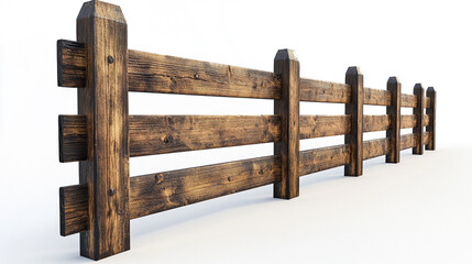 Obraz premium Wooden fence arrangement showcasing rustic design elements and natural wood texture in a simple outdoor setting