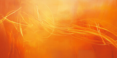 A high-energy burnt orange abstract background with glowing light trails and motion blur effects, evoking speed and dynamic movement.
