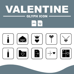 icon valentine set