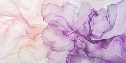 Fototapeta premium A dreamy abstract lilac background with soft watercolor textures, blending pale lavender, muted violet, and pastel pink. Gentle gradients and misty transitions create a delicate and ethereal aesthetic