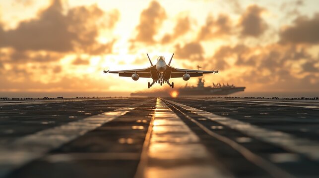 Aerial Power Unleashed from an Aircraft Carrier