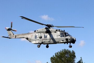 Italian Navy NH90 Military Helicopter in Flight