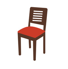 wooden chair isolated on white