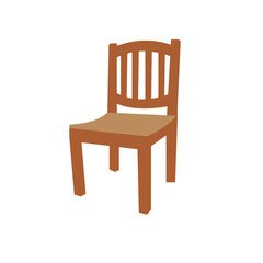 wooden chair isolated on white
