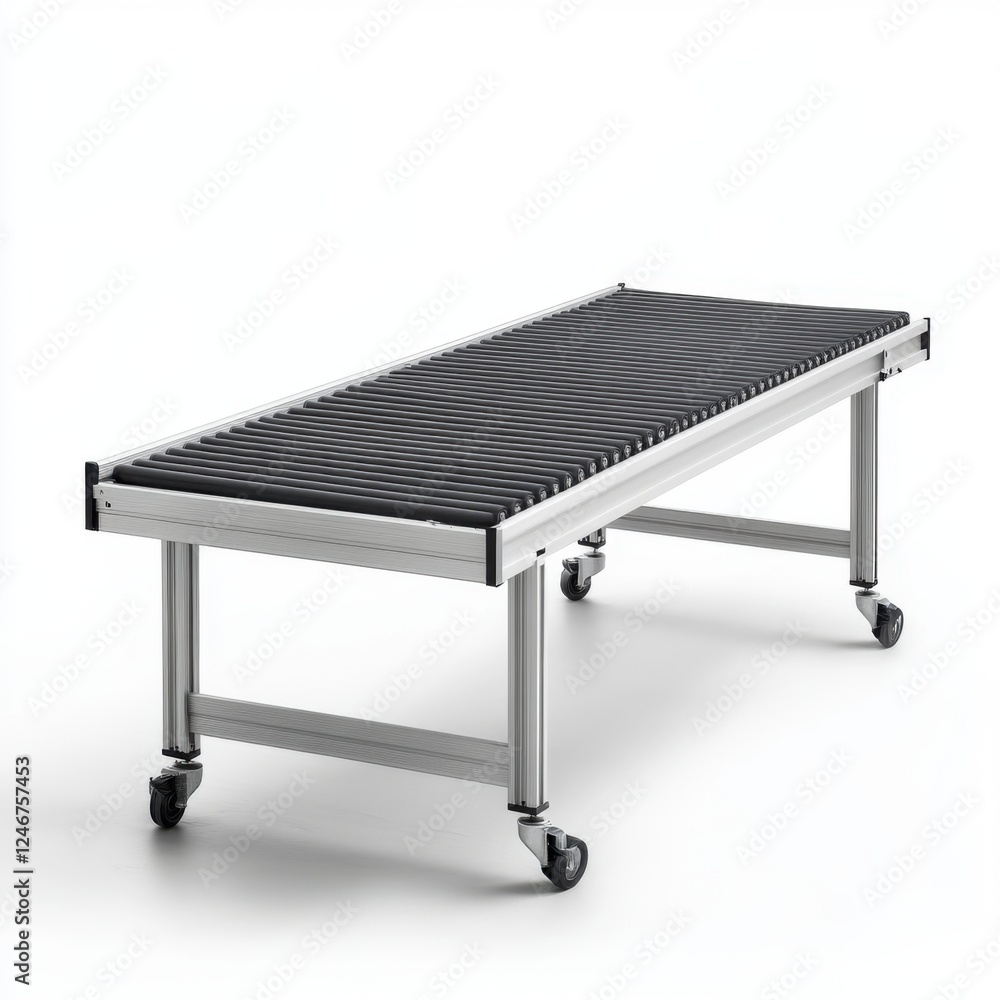 Poster high-quality rolling conveyor table for efficient material handling and logistics in industrial sett