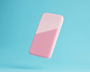 Slim pastel pink smartphone with modern edge-to-edge display, stylish mobile technology designed for contemporary users