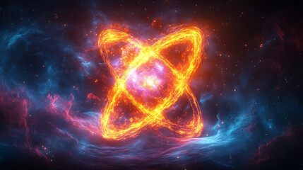 Obraz premium abstract background with glowing lights