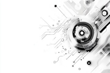 A modern, simple circuit board pattern representing logical connections
