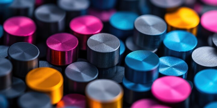 A close-up of anodized aluminum components being tested for stress and durability in aerospace applications