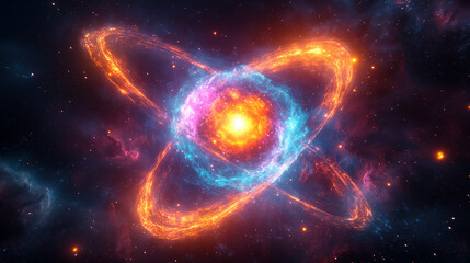 Obraz premium abstract background with glowing lights