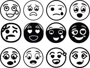 Emotional emoji icon with an expressive face, depicting strong feelings like joy, sadness, or frustration. Perfect for reactions and messages.
