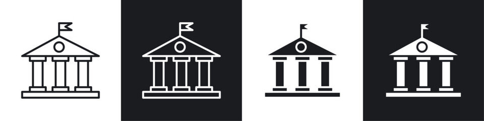 University icons graphic vectors